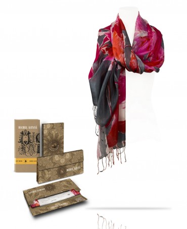 Палантин Женский S23-FLEUR.MODERNE/ROSE.CLAIR